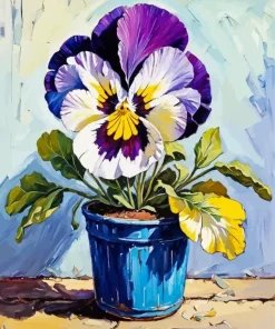 Aesthetic Pansy Diamond Painting