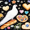 Aesthetic White Pigeon Diamond Painting