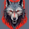 Angry Wolf Art Diamond Painting