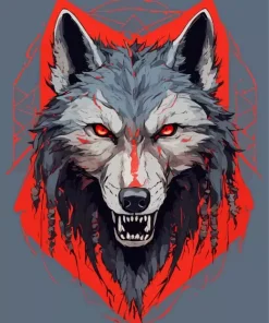 Angry Wolf Art Diamond Painting