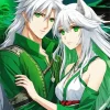 Anime Boy And Girl Wolf Diamond Painting