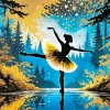 Ballerina Silhouette Diamond Painting
