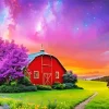 Barn Galaxy Diamond Painting