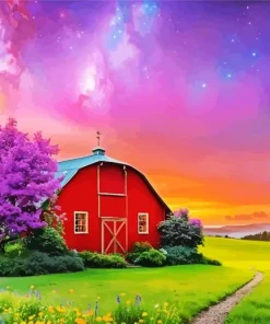 Barn Galaxy Diamond Painting