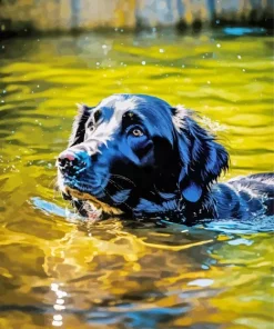 Black Irish Setter Dog Diamond Painting