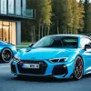Blue Audi R8 Car Diamond Painting