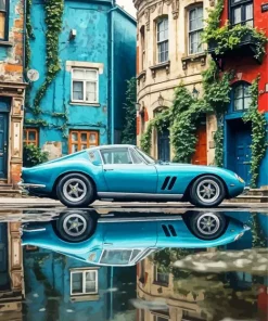 Blue Ferrari Art Diamond Painting