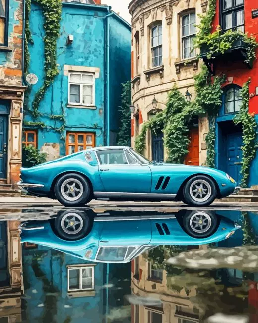 blue ferrari art Diamond Dotz Blue Ferrari Art Diamond Painting