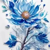 Blue Flower Art Diamond Painting