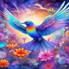 Blue Flying Bird Art Diamond Painting