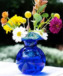 Blue Glass Vase Art Diamond Painting