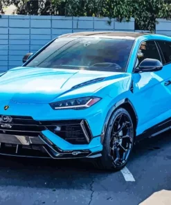 Blue Lamborghini Truck Diamond Painting