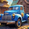 Blue Truck Diamond Painting