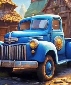 Blue Truck Diamond Painting