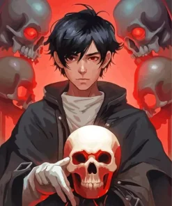 Boy With A Skull head Diamond Painting