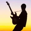 Boy With Guitar Silhouette Diamond Painting