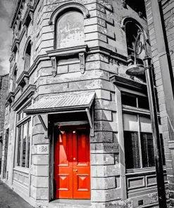 Brick Red Door Diamond Painting