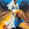 Bride Holding Flowers Art Diamond Painting