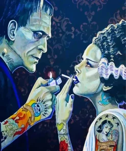 Bride Of Frankenstein Smoking Diamond Painting