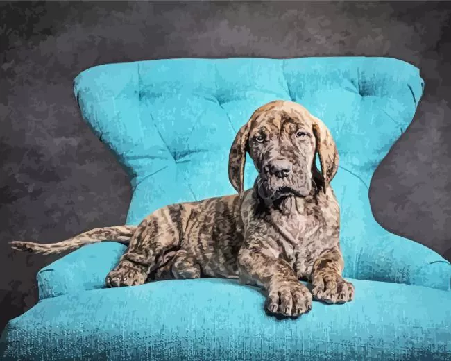 brindle dane puppy Diamond With Numbers Brindle Dane Puppy Diamond Painting