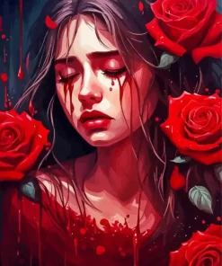 Broken Girl Crying Diamond Painting