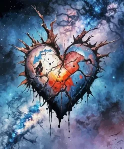 Broken Heart Art Diamond Painting