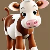 Brown And White Baby Cow Diamond Painting