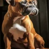 Brown Boxer Dog Diamond Painting
