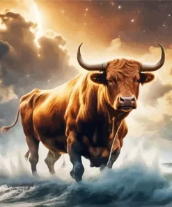 Brown Bull Diamond Painting