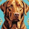 Brown English Labrador Diamond Painting