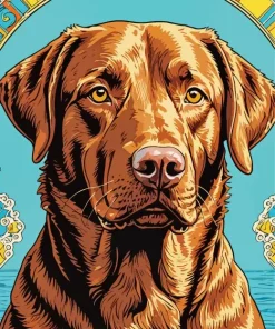 Brown English Labrador Diamond Painting