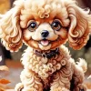 Brown Fluffy Poodle Diamond Painting