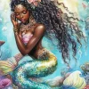Brown Mermaid Art Diamond Painting