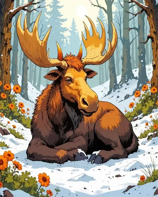 brown moose art Diamond Dotz Brown Moose Art Diamond Painting