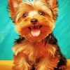 Brown Morkie Dog Diamond Painting