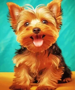 Brown Morkie Dog Diamond Painting