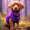 Brown Puppy Diamond Painting