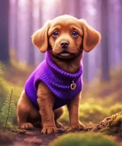 Brown Puppy Diamond Painting