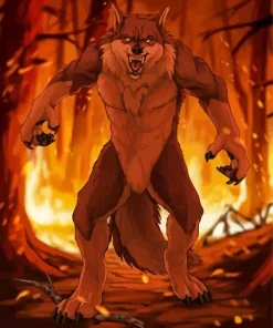 Brown Werewolf Diamond Painting