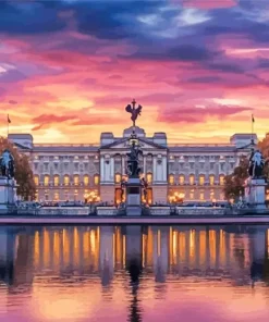 Buckingham Palace At Sunset Diamond Painting