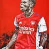 Bukayo Saka Arsenal Art Diamond Painting