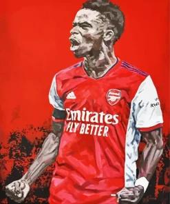 Bukayo Saka Arsenal Art Diamond Painting