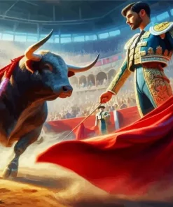 Bull And Matador Diamond Painting