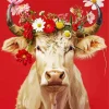 Bull With Flower Crown Diamond Painting
