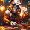 Bulldog Playing Poker Diamond Painting