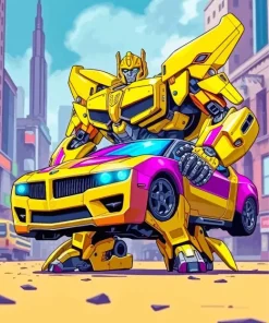 Bumblebee Car Diamond Painting
