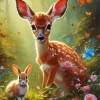 Bunny And Deer Diamond Painting