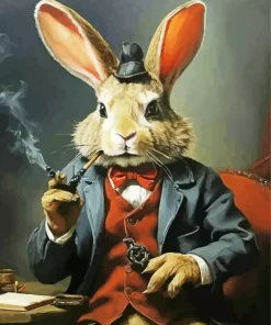 Bunny Smoking Diamond Painting