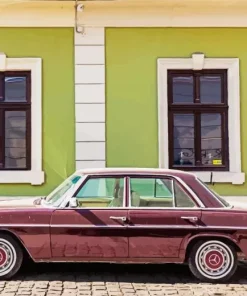 Burgundy Mercedes Diamond Painting