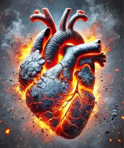 Burning Heart Diamond Painting